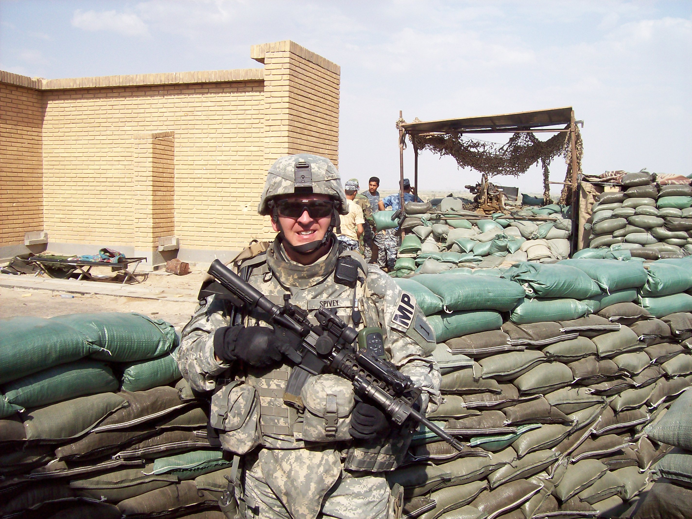 Then-Major Spivey atop the museum adjacent to the Taq Kisra arch near Salman Pak, Iraq